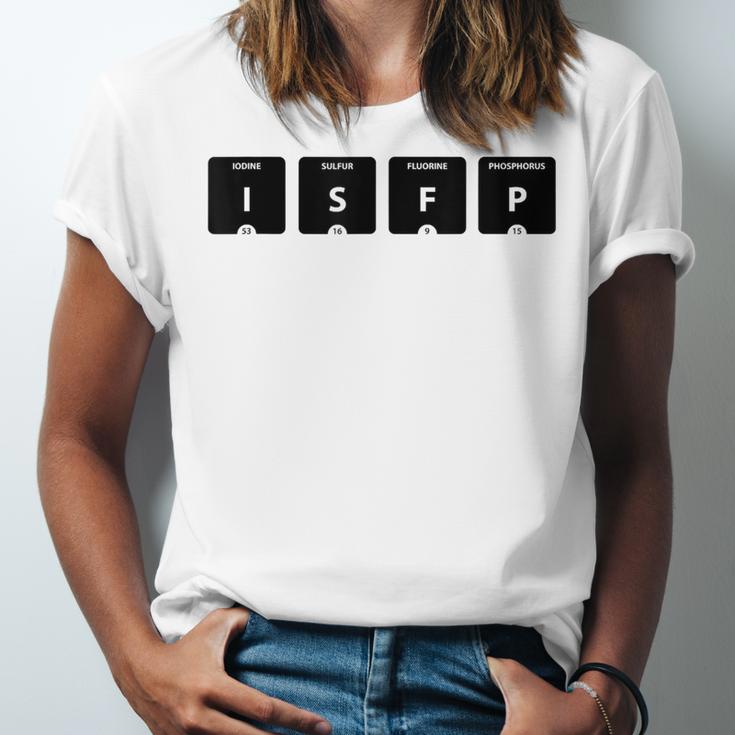 ISFP Adventurer Personality Type Periodic Table Introvert Unisex Jersey T-Shirt ISFP Adventurer Personality Type Periodic Table Introvert Unisex Jersey T-Shirt