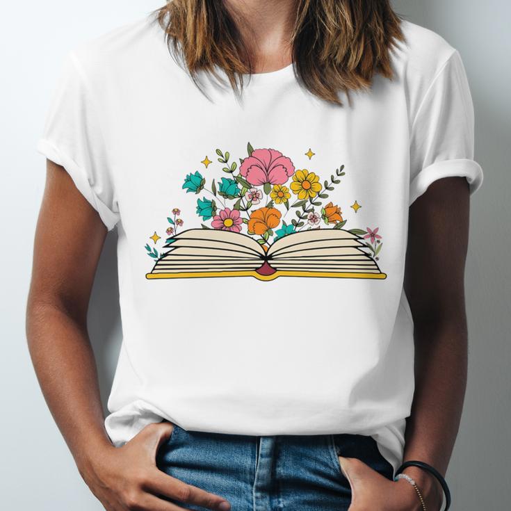 Its a Good Day To Read a Book Librarian Books Reading Floral Unisex Jersey T-Shirt