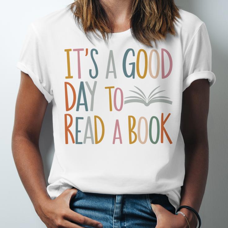 It’s a Good Day To Read a Book Lovers Library Reading Women Unisex Jersey T-Shirt It’s a Good Day To Read a Book Lovers Library Reading Women Unisex Jersey T-Shirt