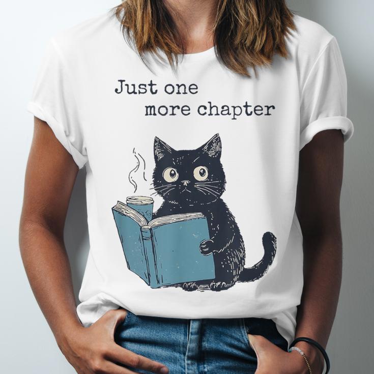 Just One More Chapter Bookworm Cat Book Lover Unisex Jersey T-Shirt Just One More Chapter Bookworm Cat Book Lover Unisex Jersey T-Shirt