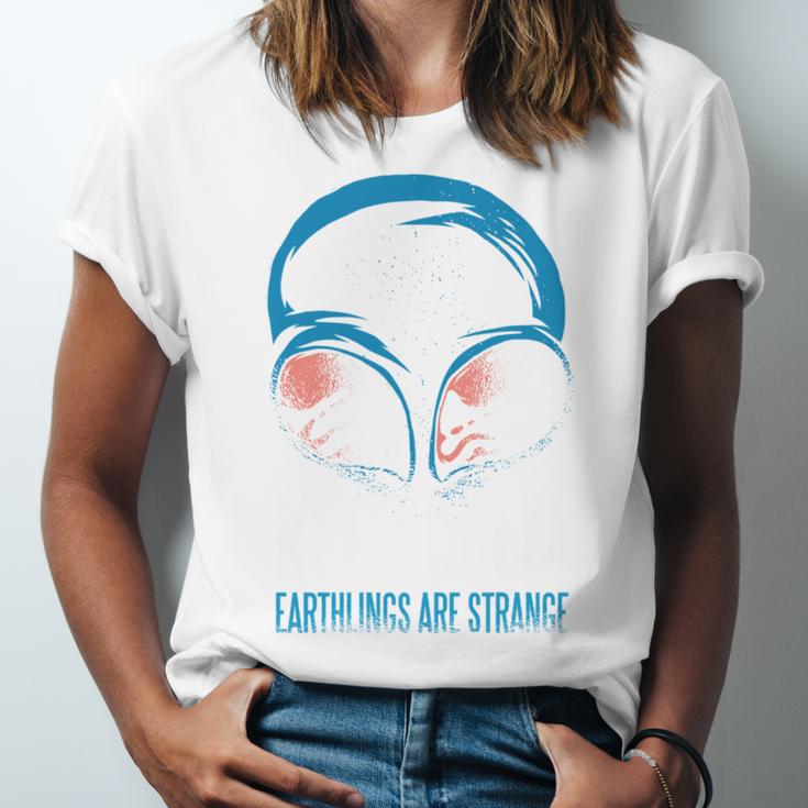 Keep Calm Earthlings Are Strange Alien Introvert Unisex Jersey T-Shirt