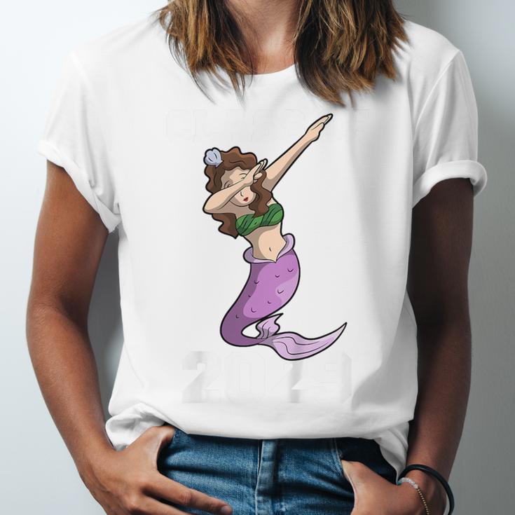 Kids Class Of 2029 Shirt Graduation Dabbing Mermaid Shirt Unisex Jersey T-Shirt