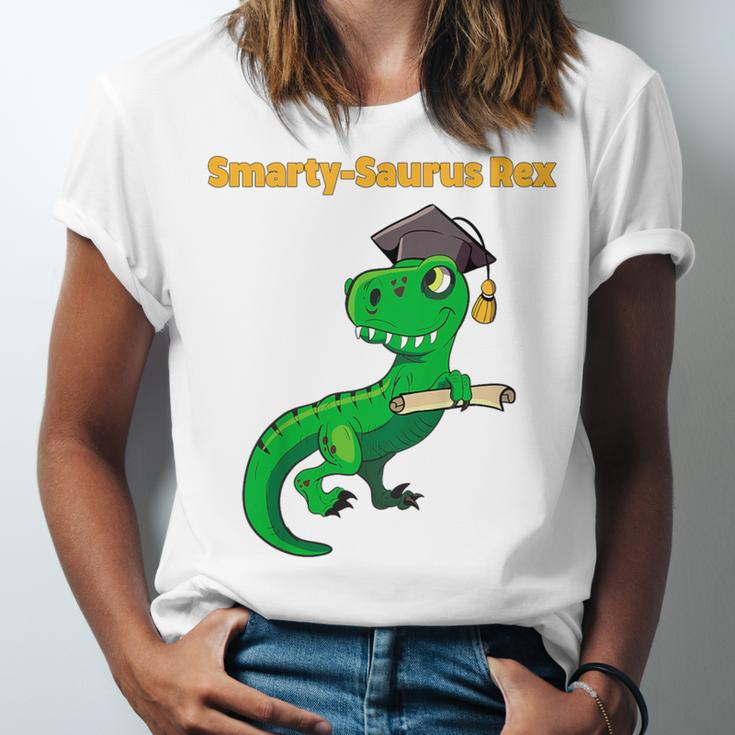 Kids Cute Graduation Dinosaur Smarty Saurus Kinder VPK Pre-k Grad Unisex Jersey T-Shirt