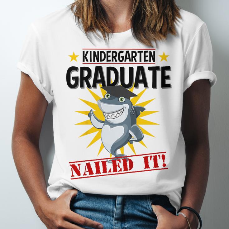 Kids Kindergarten Nailed It Shirt 2019 Shark Graduation Tee Unisex Jersey T-Shirt