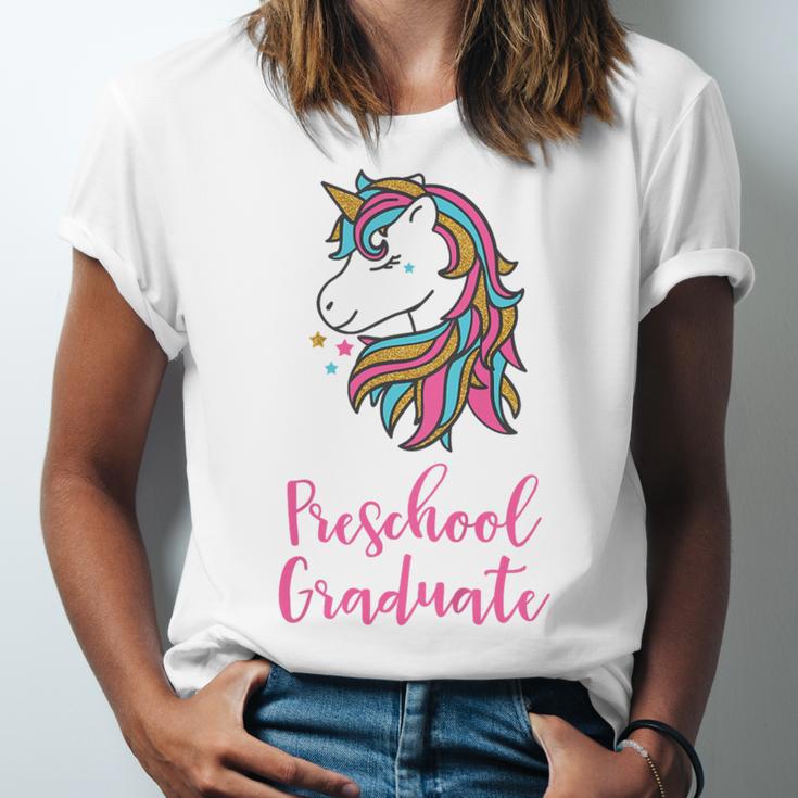 Kids Unicorn Preschool Graduation Unisex Jersey T-Shirt