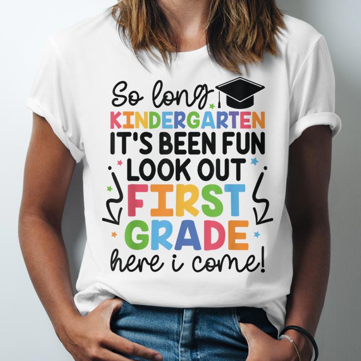 Kindergarten Graduation Graduate 1st Grade Here I Come Kids Unisex Jersey T-Shirt
