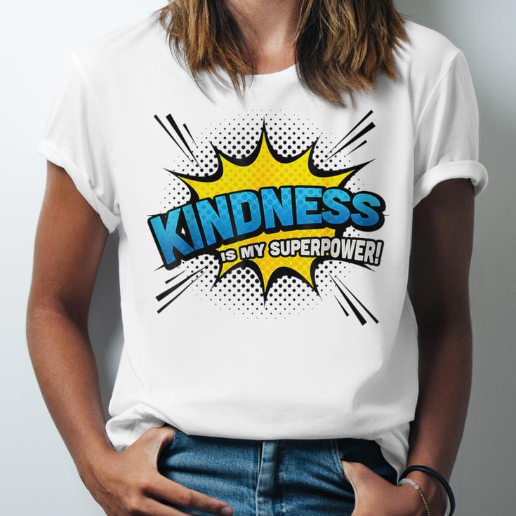 Kindness Is My Superpower Retro Comic Book T-Shirt Unisex Jersey T-Shirt