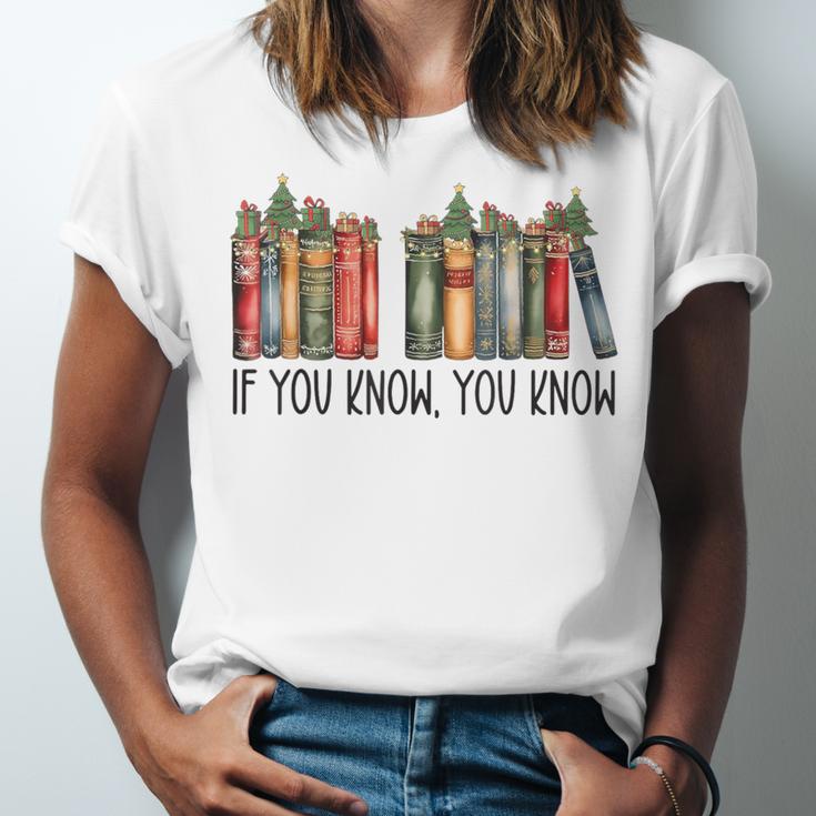 If You Know You Know 6 7 Reading Books Christmas Unisex Jersey T-Shirt