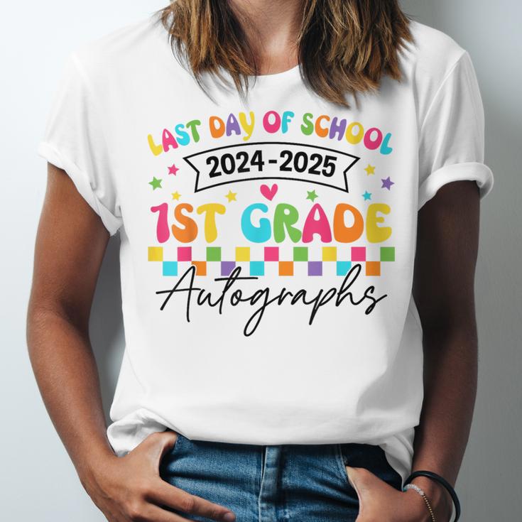 Last Day Of School Autograph 1st Grade Graduation Boys Girls Unisex Jersey T-Shirt
