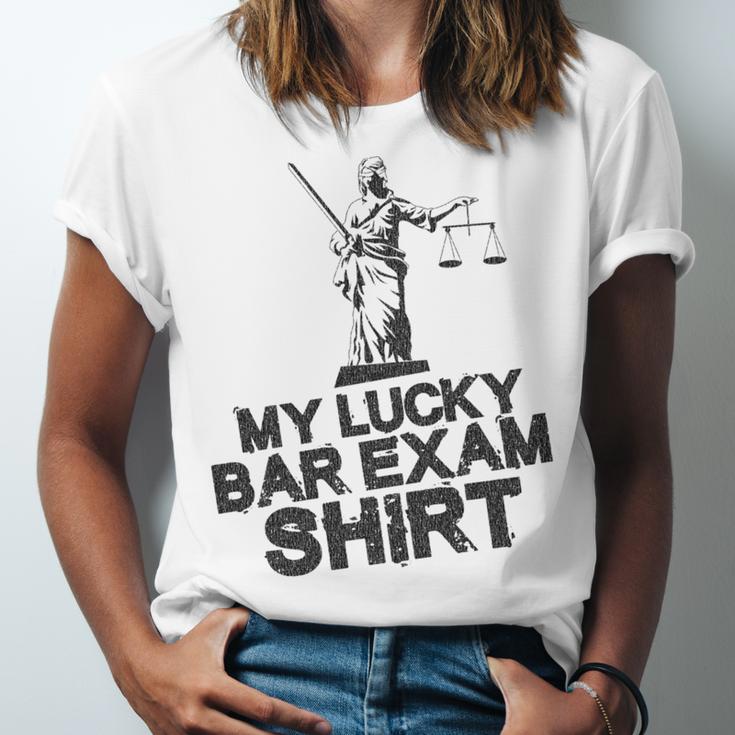 Law School Graduation My Lucky Bar Exam Shirt Lawyer Unisex Jersey T-Shirt