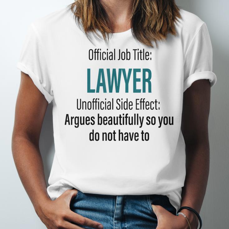 Lawyer Definition Quote Attorney Student Graduation Unisex Jersey T-Shirt