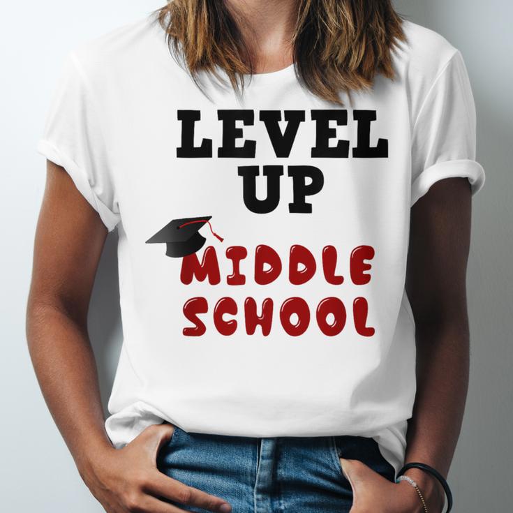 Level Up Middle School 5th Grade Graduation Unisex Jersey T-Shirt