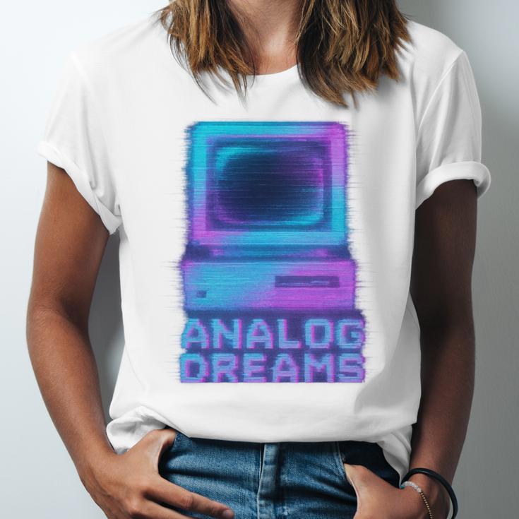 Lofi Reverie Analog Dreams Pixel 90s Desktop VHS Nostalgia Unisex Jersey T-Shirt