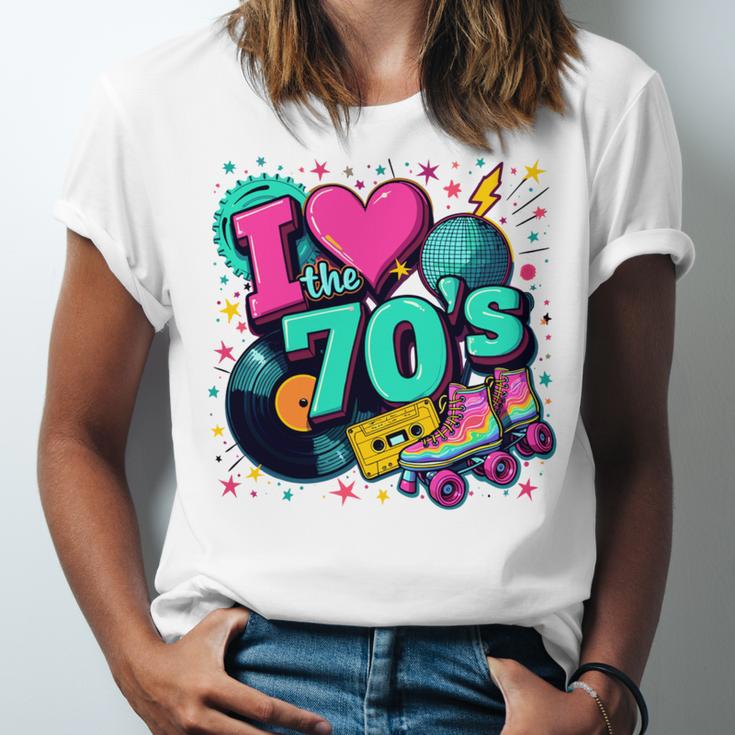 I Love The 70s Retro Cassette Roller Vinyl Disco Nostalgia Unisex Jersey T-Shirt I Love The 70s Retro Cassette Roller Vinyl Disco Nostalgia Unisex Jersey T-Shirt