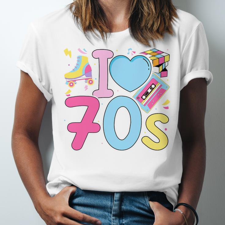 I Love 70's Retro Style Nostalgia Vibe 1970's Party Premium Tri-Blend Unisex Jersey T-Shirt I Love 70's Retro Style Nostalgia Vibe 1970's Party Premium Tri-Blend Unisex Jersey T-Shirt