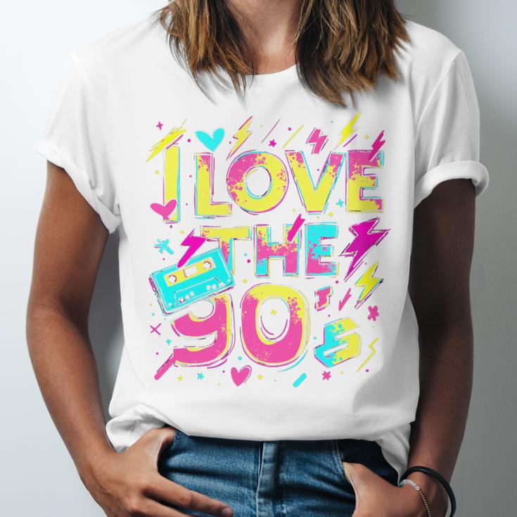 I Love The 90'S 90s Retro Nostalgia Premium Tri-Blend Unisex Jersey T-Shirt I Love The 90'S 90s Retro Nostalgia Premium Tri-Blend Unisex Jersey T-Shirt