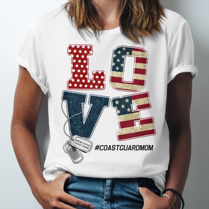Love Coast Guard Mom Proud Coast Guard Graduation Mom Unisex Jersey T-Shirt