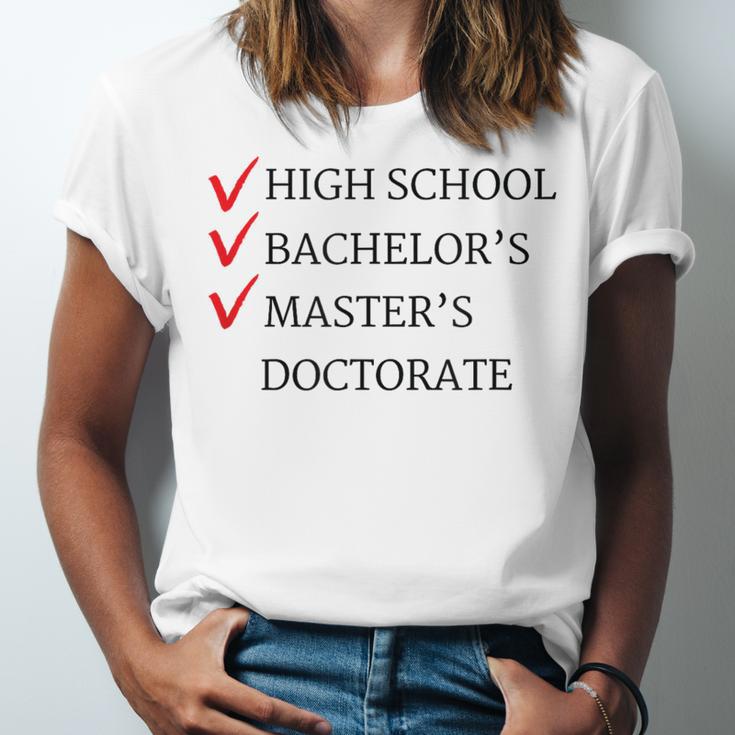 Master's Degree Graduation Graduate Unisex Jersey T-Shirt