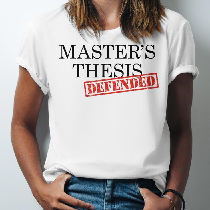 Master's Thesis Defense Tshirt Masters Graduation Shirt Unisex Jersey T-Shirt
