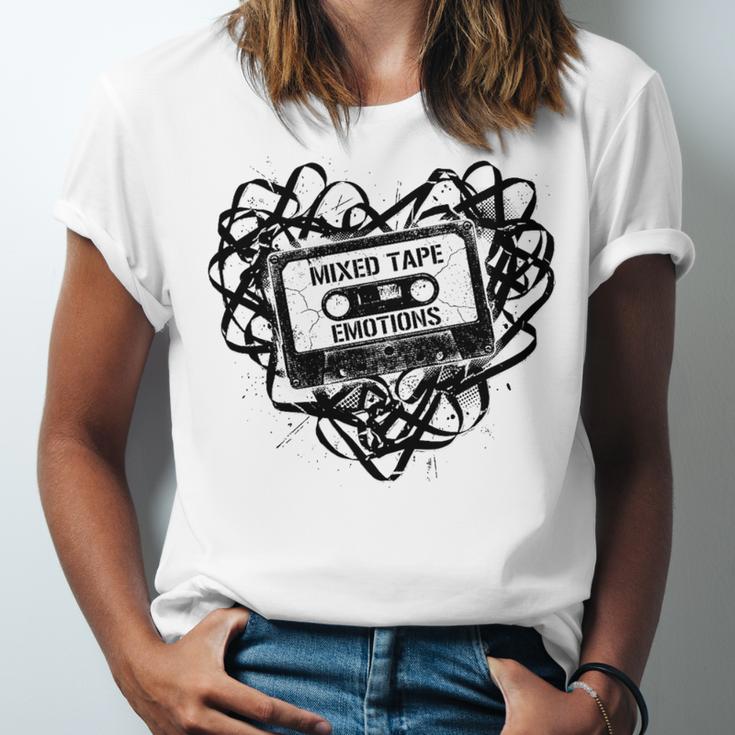 Mixed Tape Emotions Music Lover Nostalgia Quote Premium Tri-Blend Unisex Jersey T-Shirt