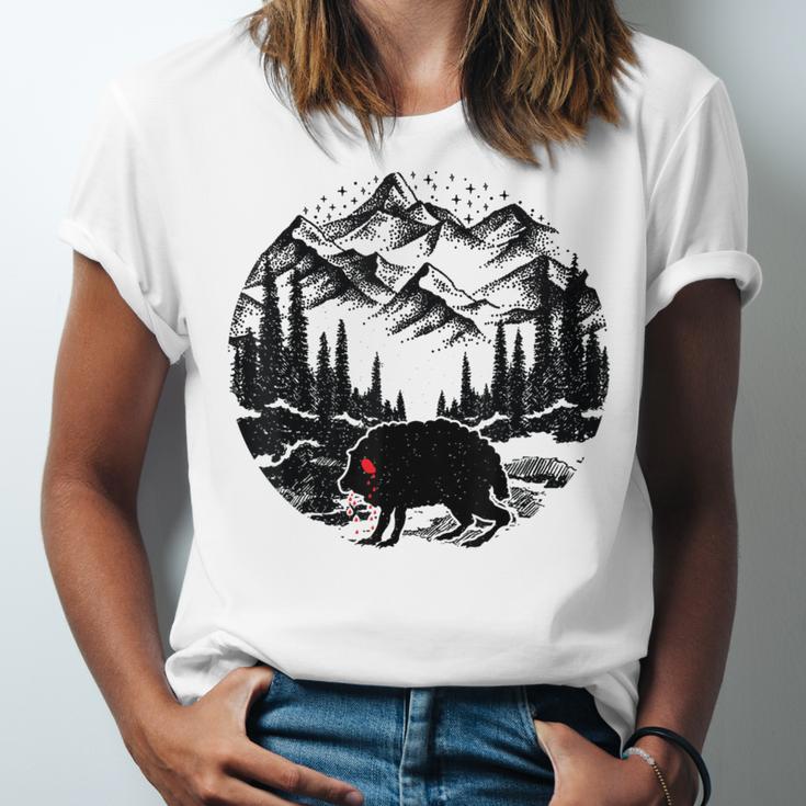 Monster Squonk In Forest Folklore Cryptid Introvert Unisex Jersey T-Shirt