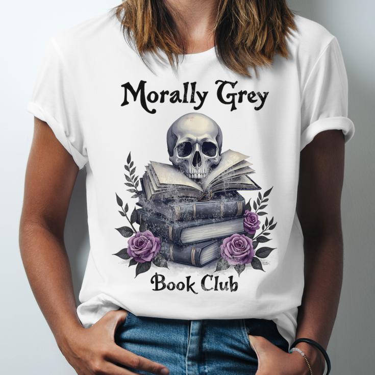 Morally Grey Book Club Gothic Vintage Style Unisex Jersey T-Shirt Morally Grey Book Club Gothic Vintage Style Unisex Jersey T-Shirt