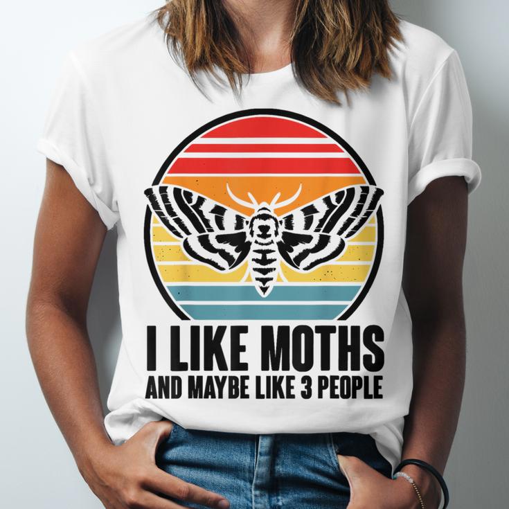 I Like Moths And Maybe 3 People Insect Moth Lovers Introvert Unisex Jersey T-Shirt