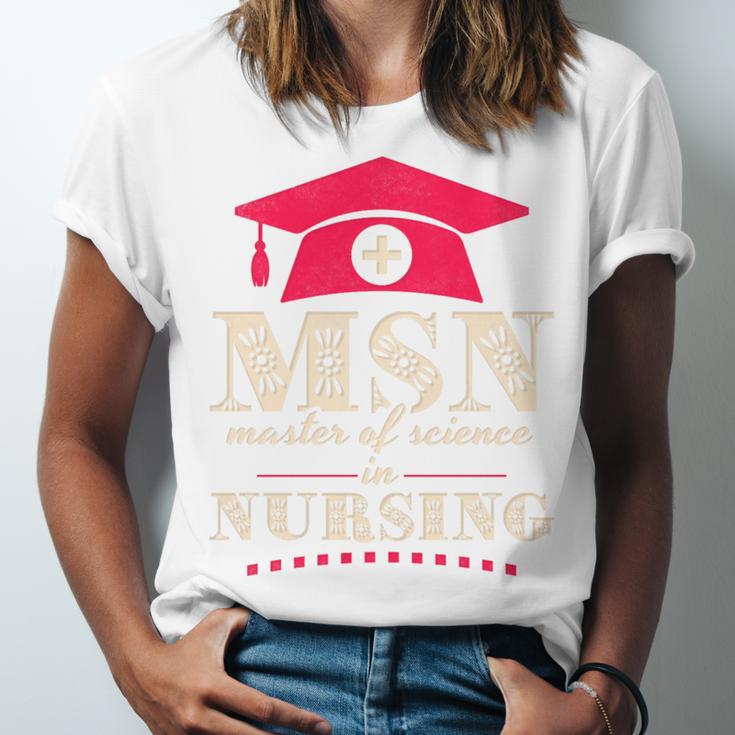 Msn Master Of Science In Nursing College Graduation Premium Tri-Blend Unisex Jersey T-Shirt