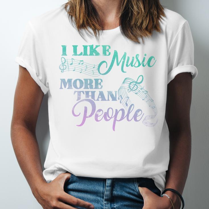 I Like Music More Than People Introvert Music Lover INTP Pun Unisex Jersey T-Shirt I Like Music More Than People Introvert Music Lover INTP Pun Unisex Jersey T-Shirt