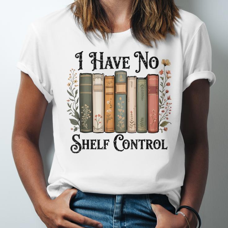 I Have No Shelf Control Flower Book Bookish Unisex Jersey T-Shirt