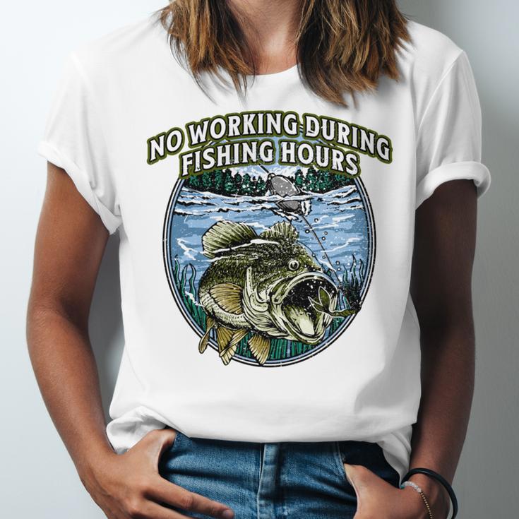 No Working Fishing Hours Introvert Lifestyle Antisocial Unisex Jersey T-Shirt No Working Fishing Hours Introvert Lifestyle Antisocial Unisex Jersey T-Shirt