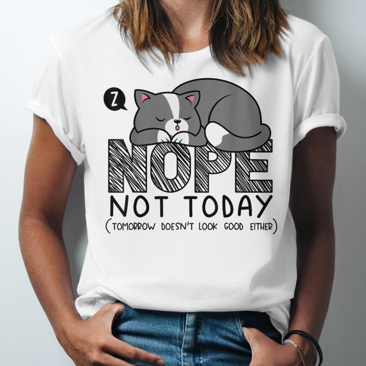 Nope Not Today Tomorrow's Not Looking Good Either Introverts Unisex Jersey T-Shirt Nope Not Today Tomorrow's Not Looking Good Either Introverts Unisex Jersey T-Shirt