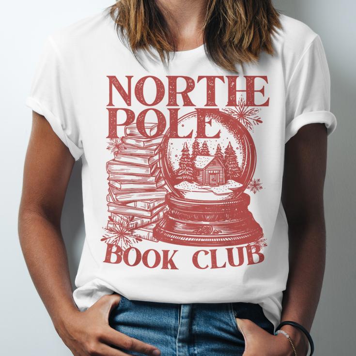 North Pole Book Club Christmas Unisex Jersey T-Shirt North Pole Book Club Christmas Unisex Jersey T-Shirt