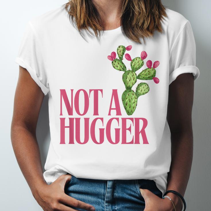 Not a Hugger Sarcastic Introvert Cactus Theme Women Unisex Jersey T-Shirt Not a Hugger Sarcastic Introvert Cactus Theme Women Unisex Jersey T-Shirt