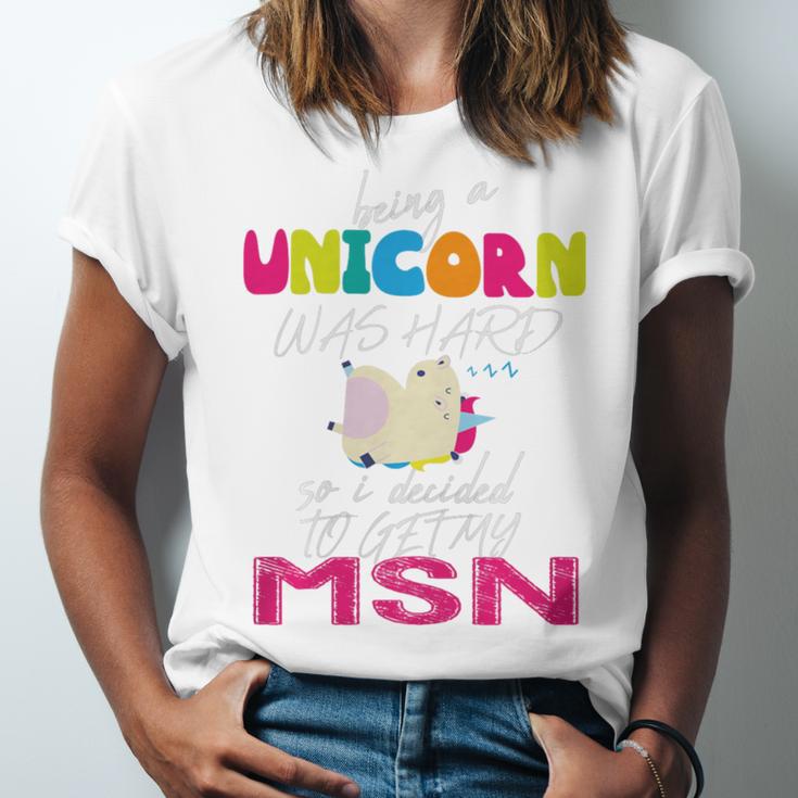 Nurse MSN Graduation Unicorn T-Shirt Nursing School Unisex Jersey T-Shirt
