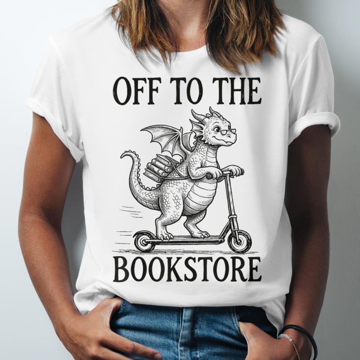 Off To The Bookstore Reading Bookworm Unisex Jersey T-Shirt