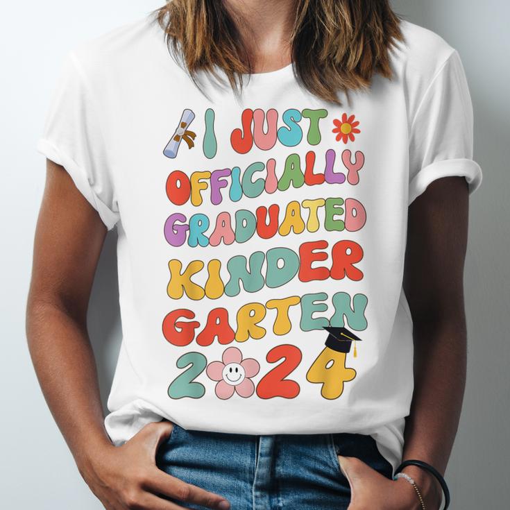 I Officially Graduated Kindergarten Graduation Class 2024 Unisex Jersey T-Shirt