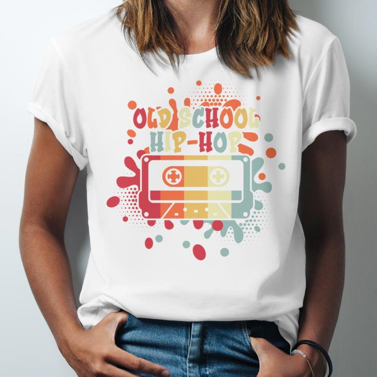 Old-School Hip Hop 80's 90's Style Music Cassette Nostalgia Unisex Jersey T-Shirt