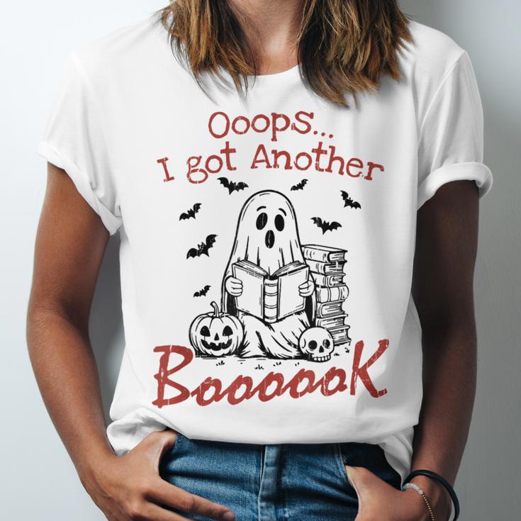 Oops I Got Another Book Boo Ghost Read Book Unisex Jersey T-Shirt