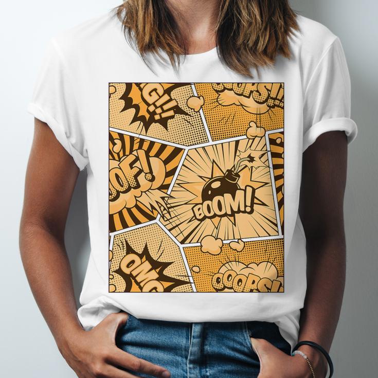 Orange Comic Book Orange Color Graphic Premium Tri-Blend Unisex Jersey T-Shirt