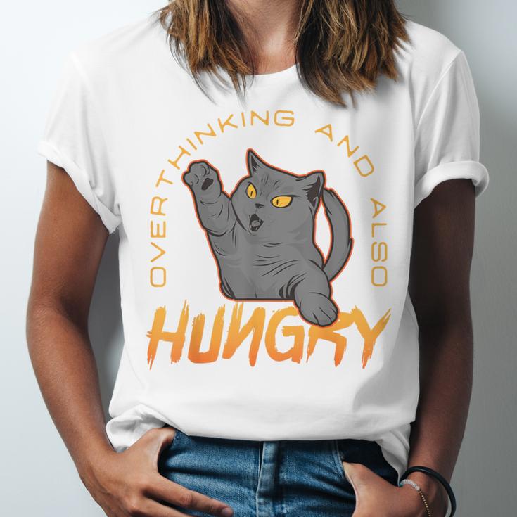 Overthinking And Also Hungry Introverted Overthinker Unisex Jersey T-Shirt