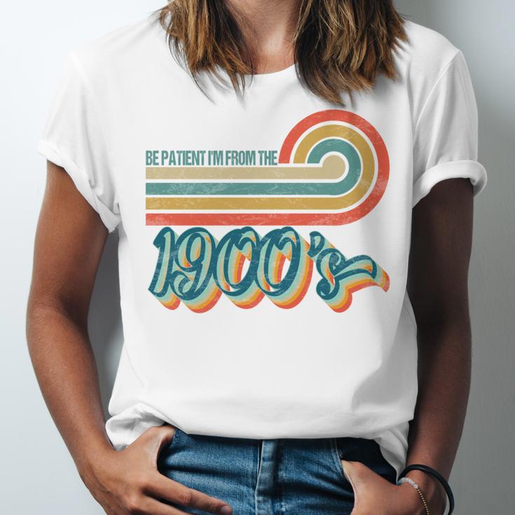 BE PATIENT I'M FROM THE 1900s RETRO SUNSET VINTAGE 90s Unisex Jersey T-Shirt