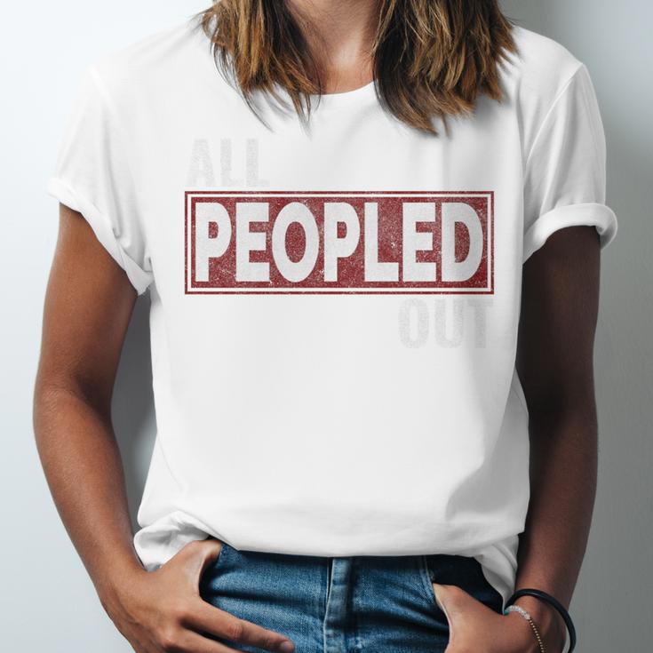 All Peopled Out Introvert Joke Sarcastic Quote Premium Tri-Blend Unisex Jersey T-Shirt All Peopled Out Introvert Joke Sarcastic Quote Premium Tri-Blend Unisex Jersey T-Shirt