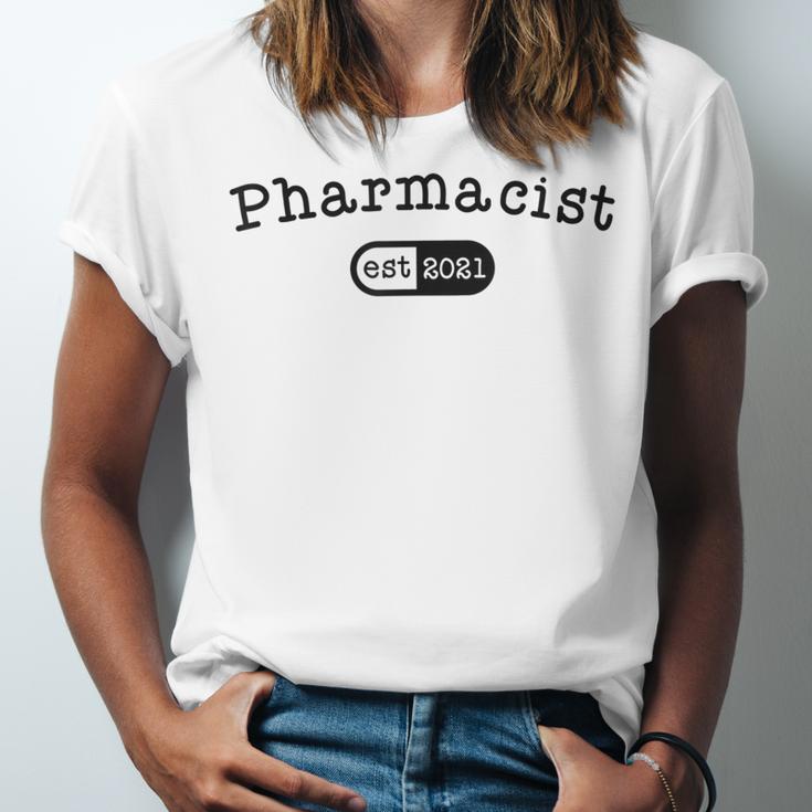 Pharmacy Student TShirt Pharmacist Graduation Est 2021 Unisex Jersey T-Shirt