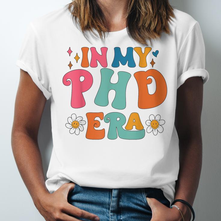 In My Phd Era Groovy Phd Graduation Future Doctor Unisex Jersey T-Shirt