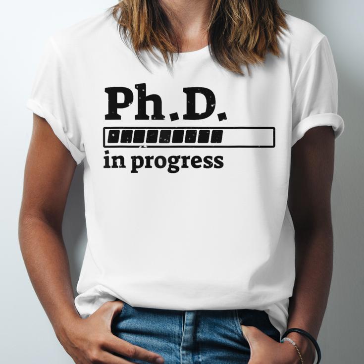 PhD In Progress Graduation Progress Bar Shirt Unisex Jersey T-Shirt