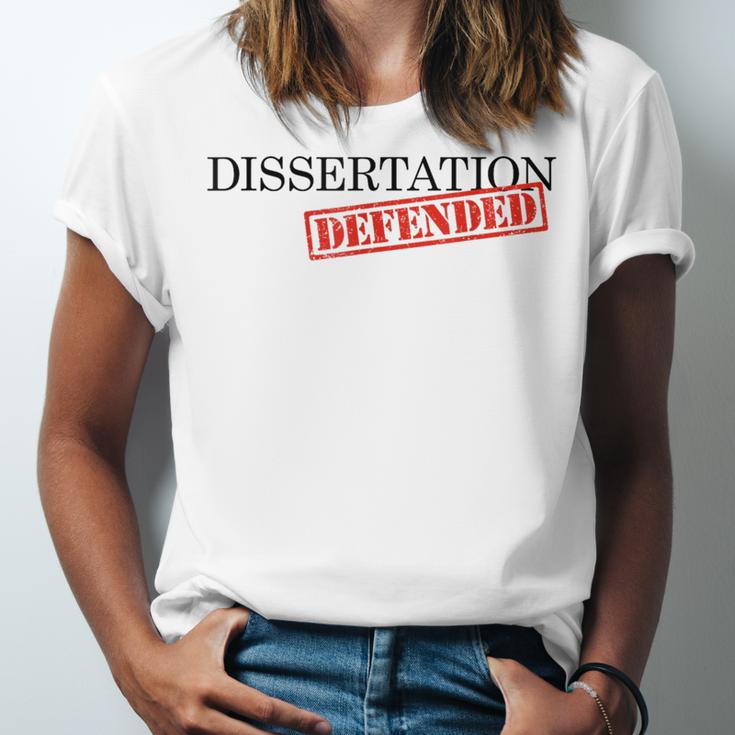 PhD Thesis Defense Graphic Doctoral Graduation Unisex Jersey T-Shirt