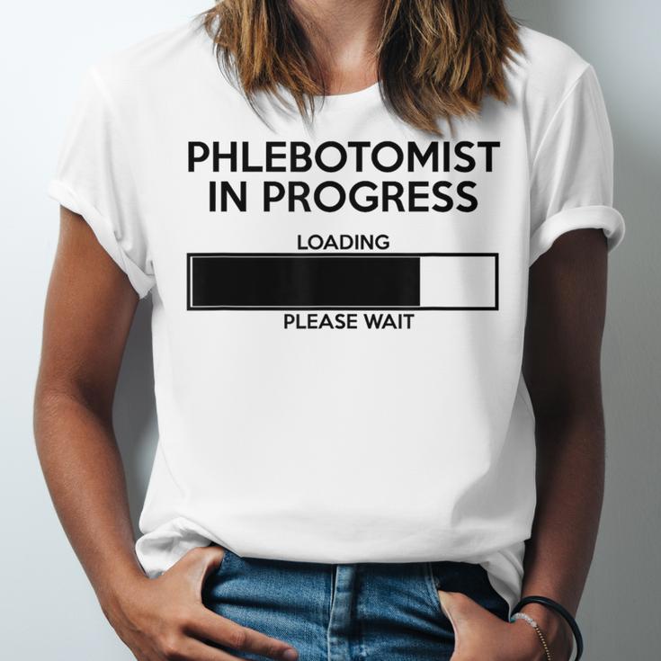 Phlebotomist In Progress Phlebotomy School Graduation Unisex Jersey T-Shirt