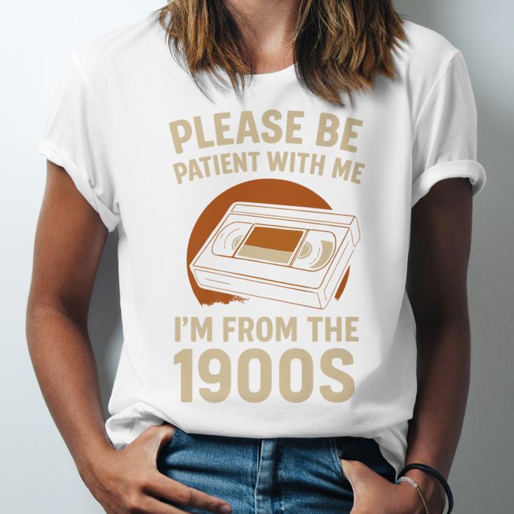 Please Be Patient I'm From The 1900s – Vintage Tape Premium Unisex Jersey T-Shirt