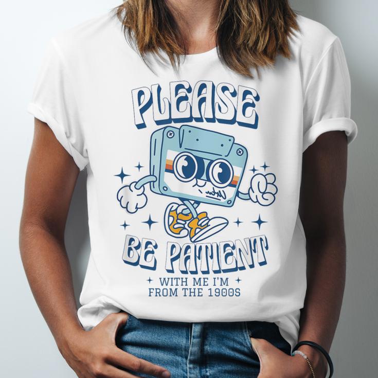 Please Be Patient With Me I'm From The 1900s Cassette Retro Unisex Jersey T-Shirt Please Be Patient With Me I'm From The 1900s Cassette Retro Unisex Jersey T-Shirt